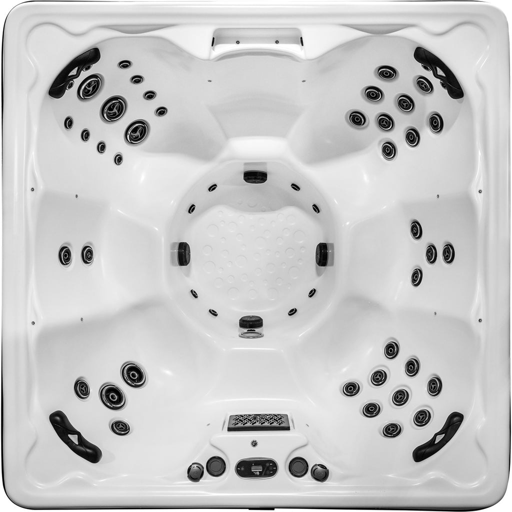 Legacy 2 - White Shell + Black Cabinet – HTSS Hot Tubs