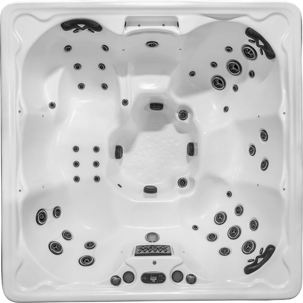 Legend 2 - White Shell + Black Cabinet – HTSS Hot Tubs