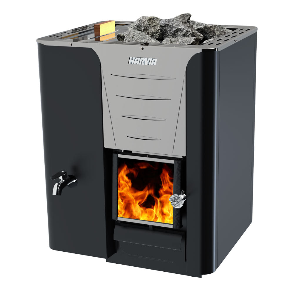 Pro Series LS, 24.1kW, Sauna Wood Stove with Water Tank