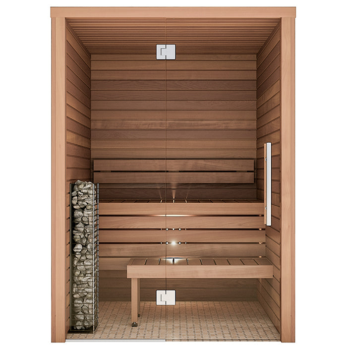 Auroom Cala Glass Thermo-Aspen Indoor Sauna Kit